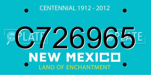 C726965 New Mexico License Plate