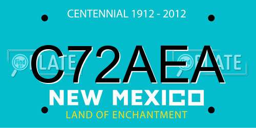C72AEA New Mexico License Plate