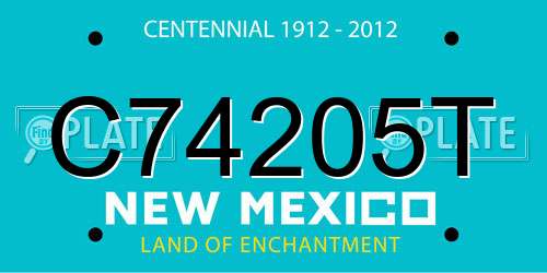 C74205T New Mexico License Plate