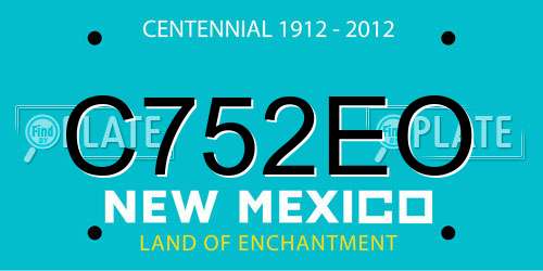 C752EO New Mexico License Plate
