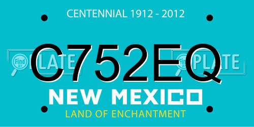 C752EQ New Mexico License Plate