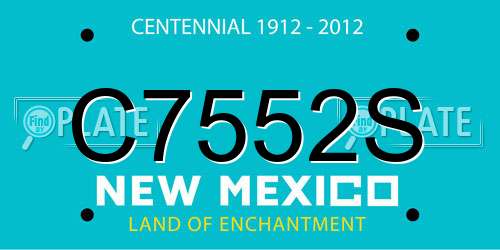 C7552S New Mexico License Plate