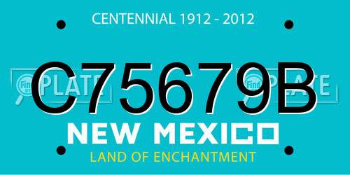 C75679B New Mexico License Plate