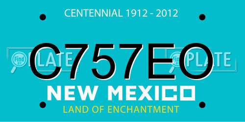 C757EO New Mexico License Plate