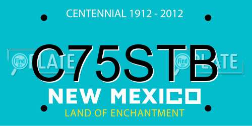C75STB New Mexico License Plate