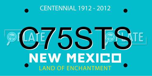 C75STS New Mexico License Plate