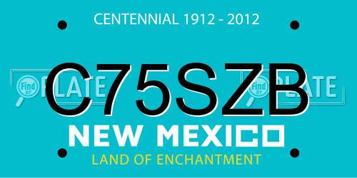 C75SZB New Mexico License Plate
