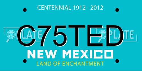 C75TED New Mexico License Plate