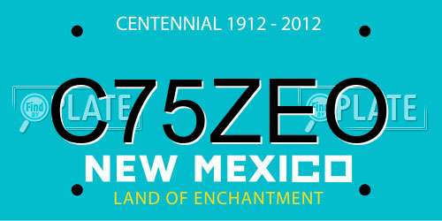C75ZEO New Mexico License Plate