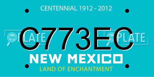 C773EC New Mexico License Plate