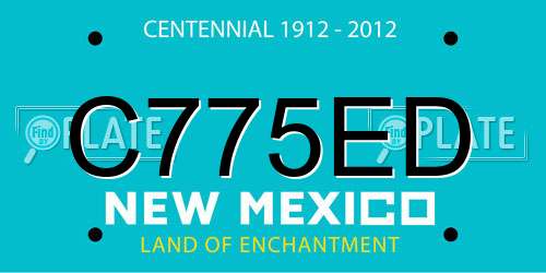 C775ED New Mexico License Plate