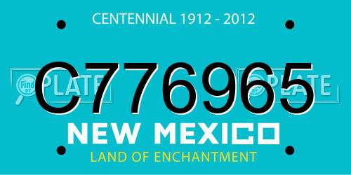 C776965 New Mexico License Plate