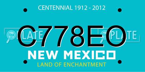 C778EO New Mexico License Plate