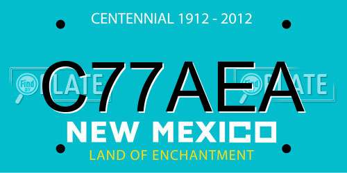 C77AEA New Mexico License Plate