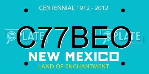 C77BEO New Mexico License Plate