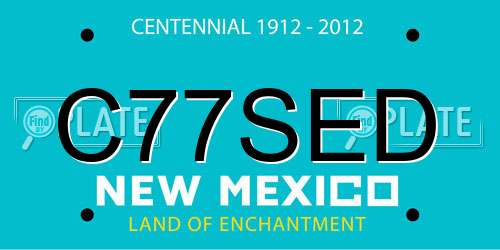 C77SED New Mexico License Plate