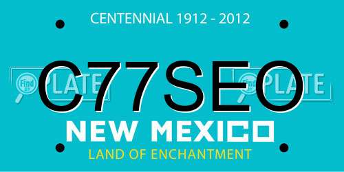 C77SEO New Mexico License Plate