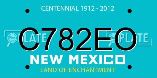 C782EO New Mexico License Plate
