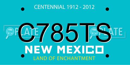 C785TS New Mexico License Plate
