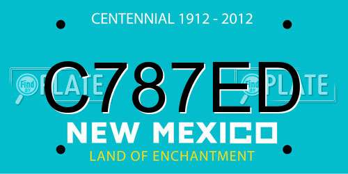 C787ED New Mexico License Plate