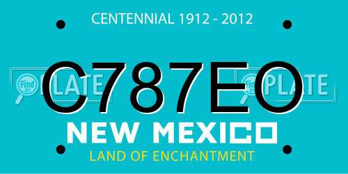 C787EO New Mexico License Plate