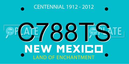 C788TS New Mexico License Plate