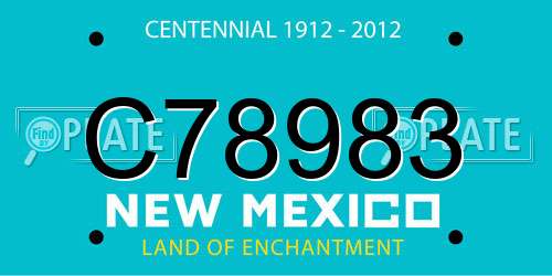 C78983 New Mexico License Plate