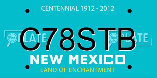 C78STB New Mexico License Plate