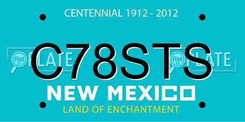 C78STS New Mexico License Plate