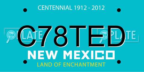 C78TED New Mexico License Plate