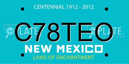 C78TEO New Mexico License Plate