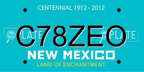 C78ZEO New Mexico License Plate