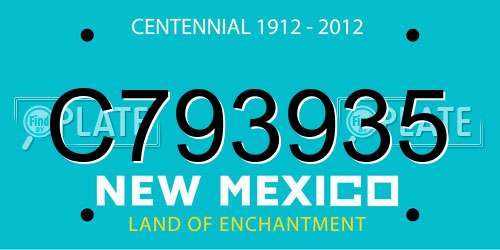 C793935 New Mexico License Plate