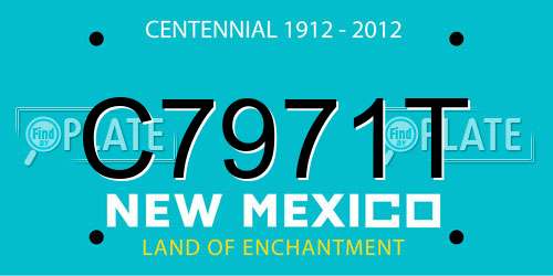 C7971T New Mexico License Plate