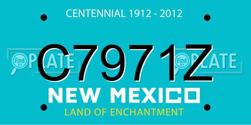 C7971Z New Mexico License Plate