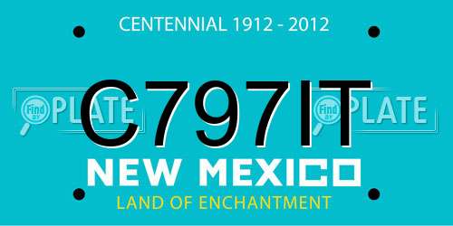 C797IT New Mexico License Plate