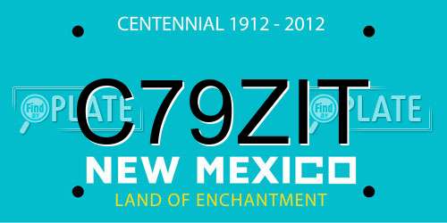 C79ZIT New Mexico License Plate