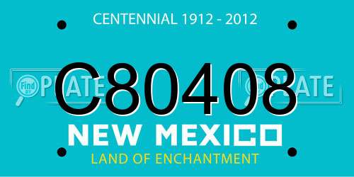 C80408 New Mexico License Plate