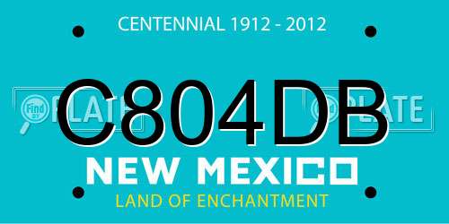 C804DB New Mexico License Plate