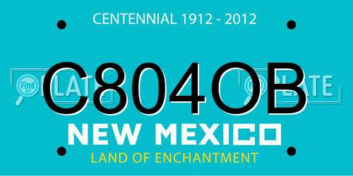 C804OB New Mexico License Plate