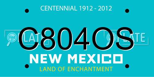 C804OS New Mexico License Plate