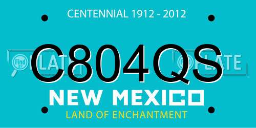 C804QS New Mexico License Plate