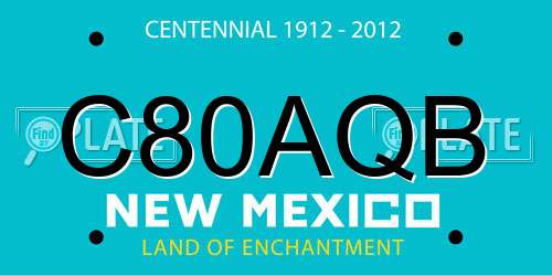 C80AQB New Mexico License Plate