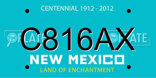 C816AX New Mexico License Plate