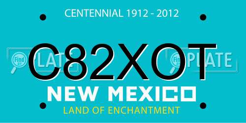 C82XOT New Mexico License Plate