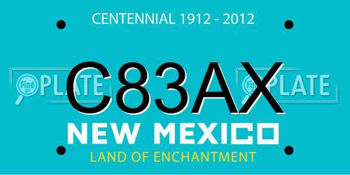 C83AX New Mexico License Plate