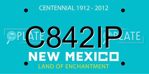C842IP New Mexico License Plate