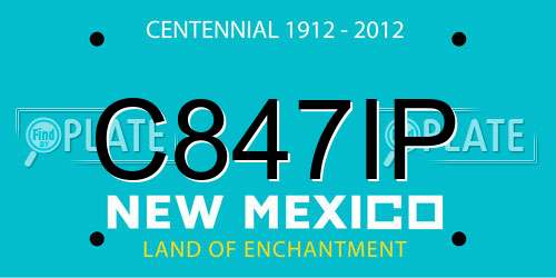 C847IP New Mexico License Plate