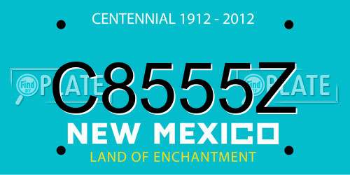 C8555Z New Mexico License Plate