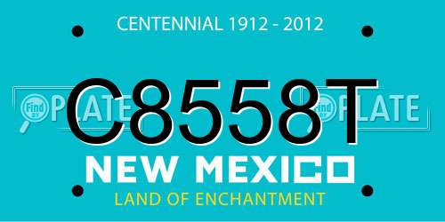 C8558T New Mexico License Plate